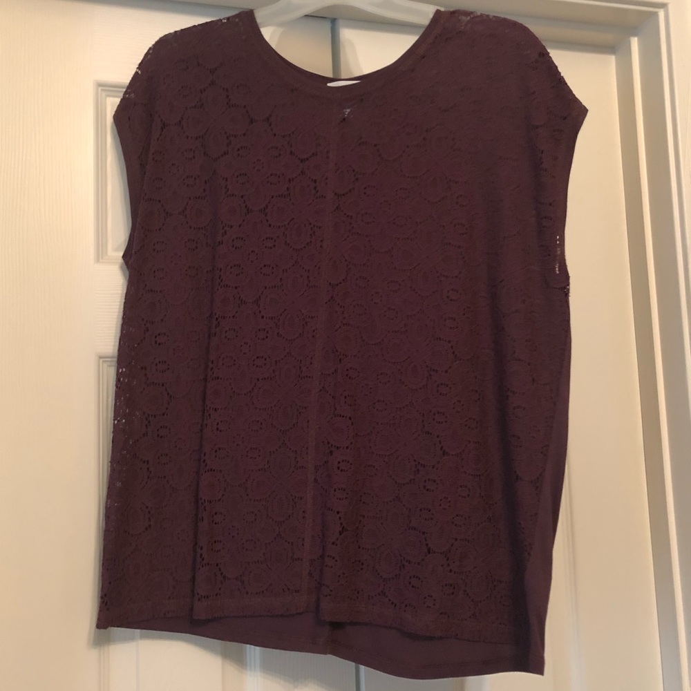 Women’s Lace Deep Purple Blouse - like new!
